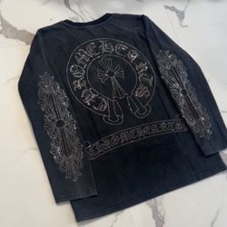 Chromehearts rhinestones long sleeve 