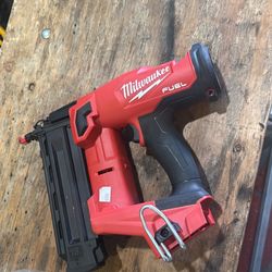 18 gauge Milwaukee 18 volt Fuel Brad nailer 