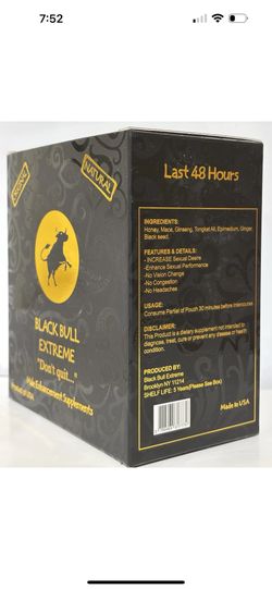 Negro Bull Extreme With Ginseng And Ginger Plus Maca Natural Ingredients Honey