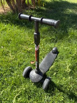Black scooter for kids
