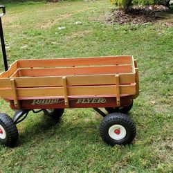 Genuine RADIO FLYER WAGON WITH WOOD PANELS 