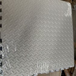 Exercise Mat ½ in, EVA Interlocking Foam Floor Tiles for Home Gym, Mat for Home Workout Equipment, Floor Padding for Kids, black/red, 24 in x 24 in x 