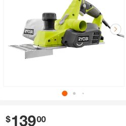 RYOBI 3-1/4” Portable Hand Planer with Dust Bag