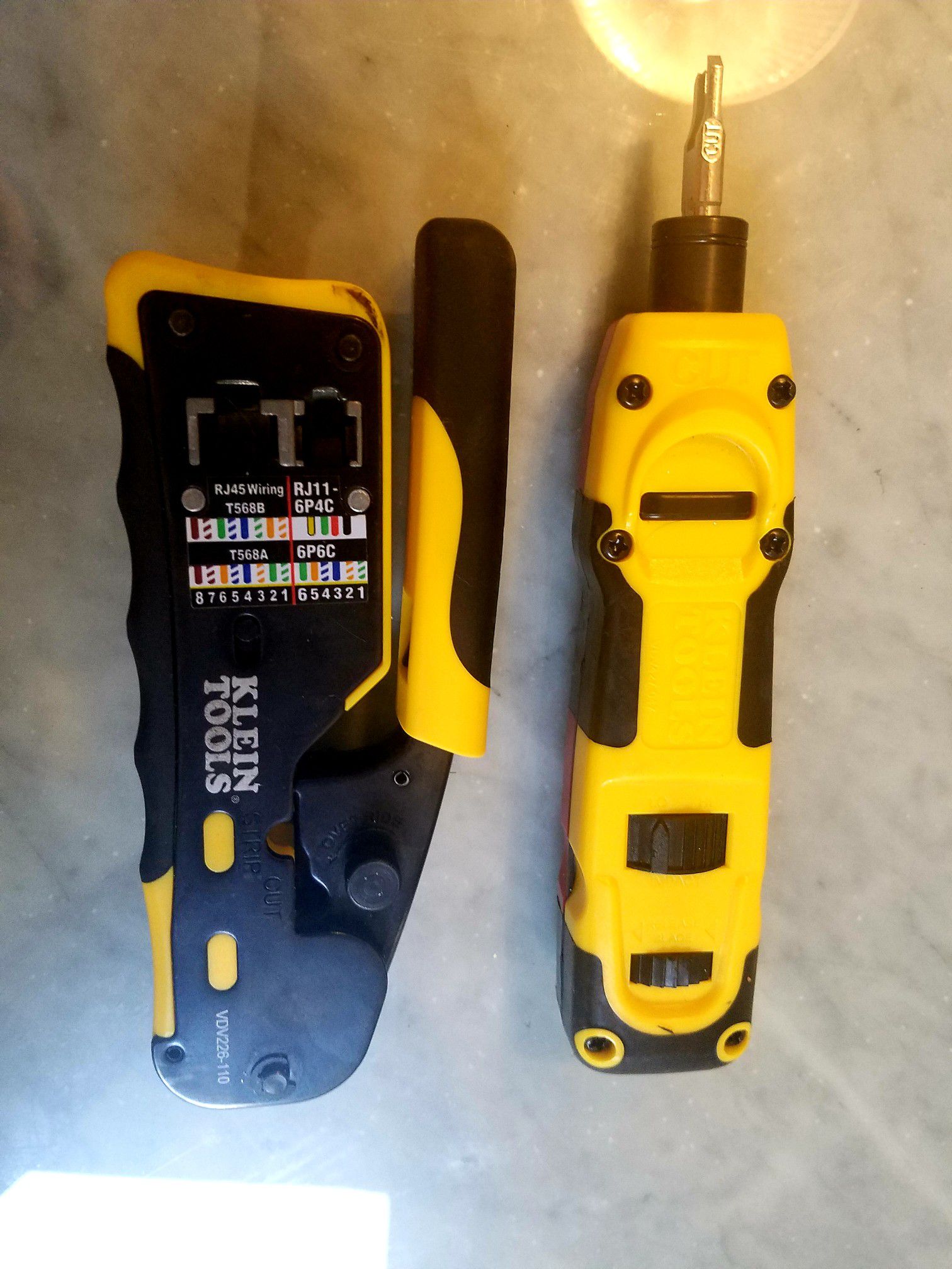 For Sale two Klein Tools VDV427-047 Punch Down Impact Tool And A Pass-Thru  Modular Wire Crimper, Reliable Klein Tools VDV226-110 BOTH TOOL $35 Firm  for Sale in La Mesa, CA OfferUp