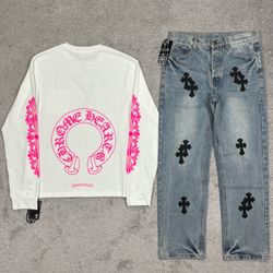 Chrome Hearts  Jeans size 30 $180 Shirt size M/L