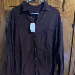 Brown Button Up Size Medium