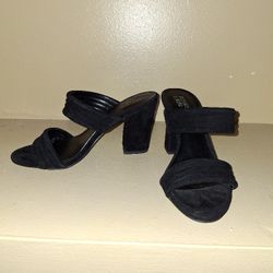 Black High Slide In Heels