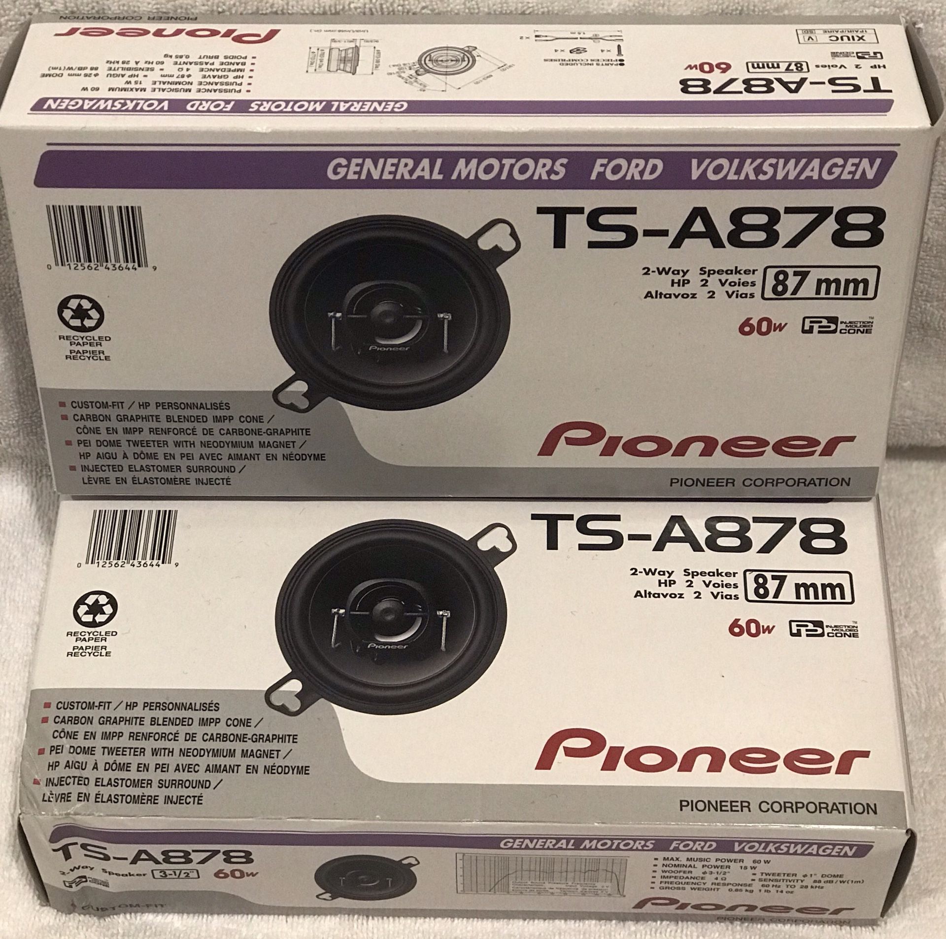 New Pioneer 3.5” inch 60 Watts Car Audio Speakers (pair) 🔥🔊