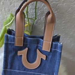True Rwligion Brand Jeans Mini Tote Purse