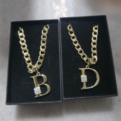 ✨️Chains with initial pendants /✨️14k Gold-plated 