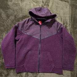 Nike Tech Fleece Windrunner 3MM Hoodie Mens Burgandy Reflective Size XL