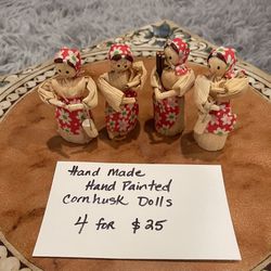 Hand Made And painted Cornhusk Dolls (4)