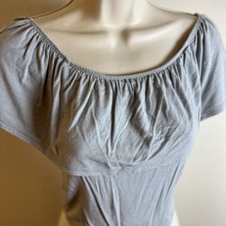 Gray Off The Shoulder Body Suit 