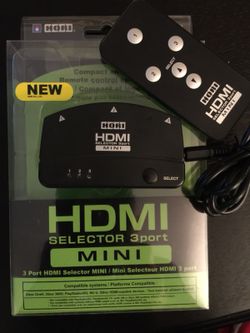 HORI HDMI Selector 3-Port MINI with Remote and 3D 1080p Support