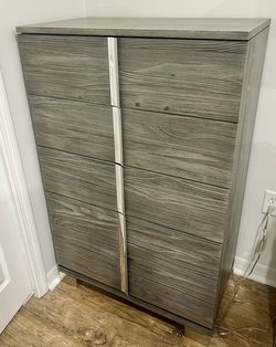 Wood Grain Grey 5 Drawers Stand 30” Wide x 17” High