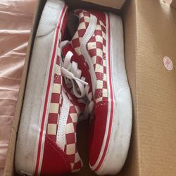 Red Checkered Vans