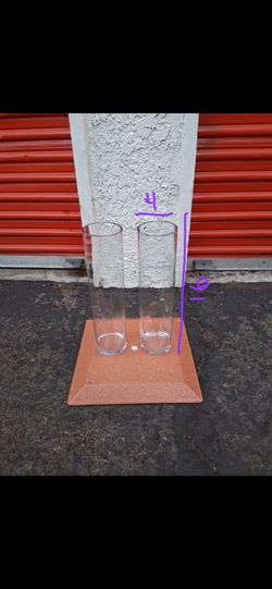 2 Tall glass vases  for $25 pickup 3-8:30 pm rainbow/charleston cash only moving sale