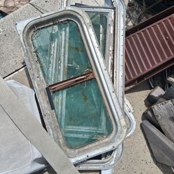 Antique RV Windows And Door