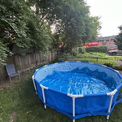 Intex 13 Foot Pool. Like New! Used Once + Solar Pool Cover