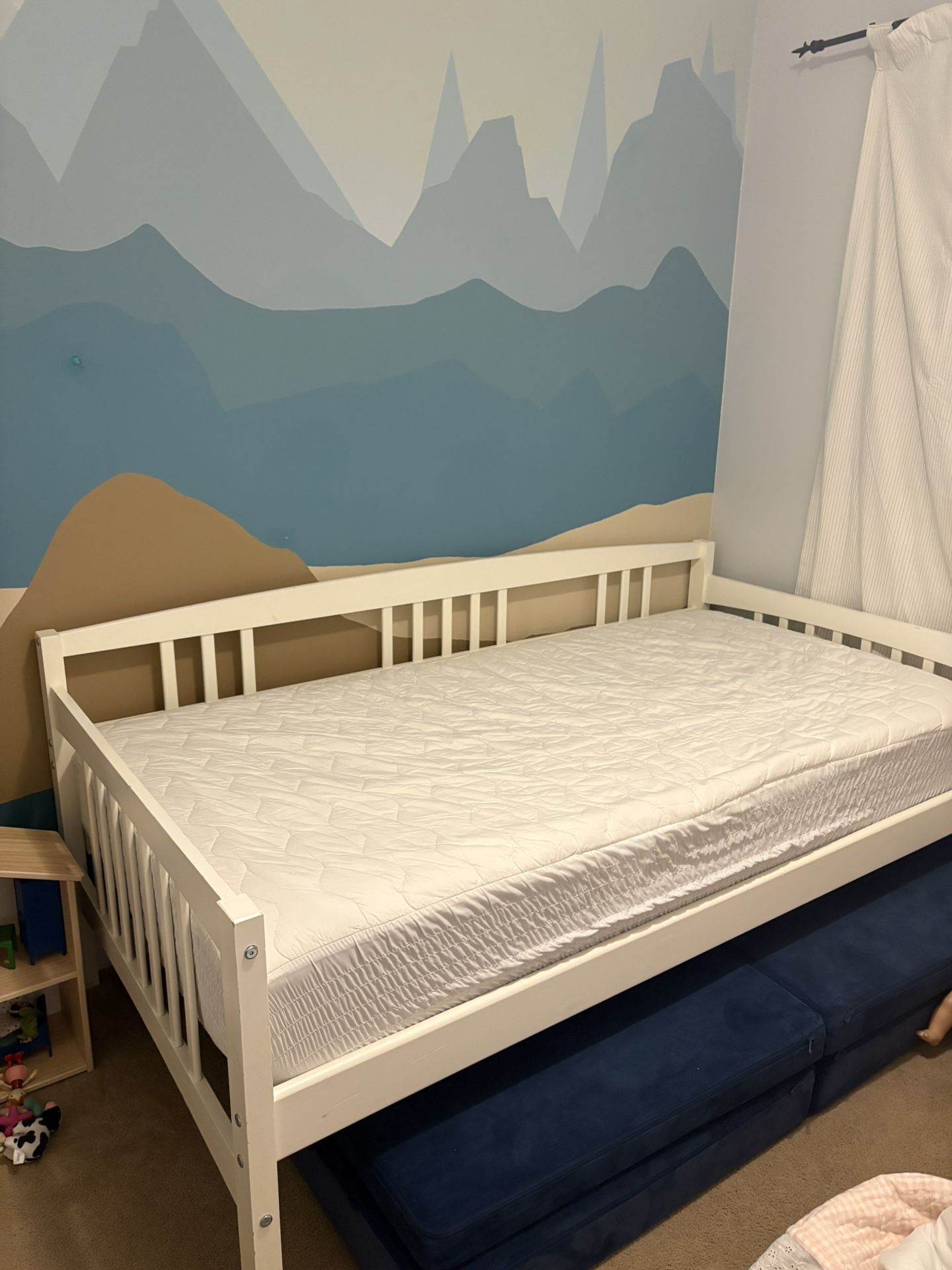 IKEA Twin Wooden bed frame and Mattress 