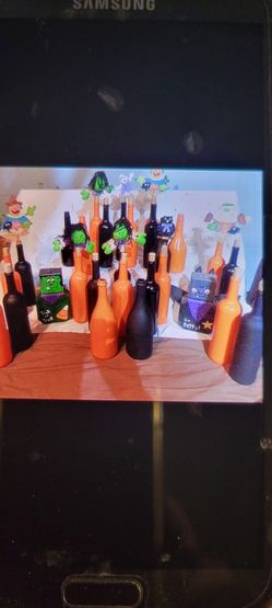 Halloween Themed Bottles For Display 
