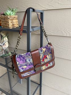 Vintage Fossil  Leather/suede Material Purse In Excellent Condition  $90