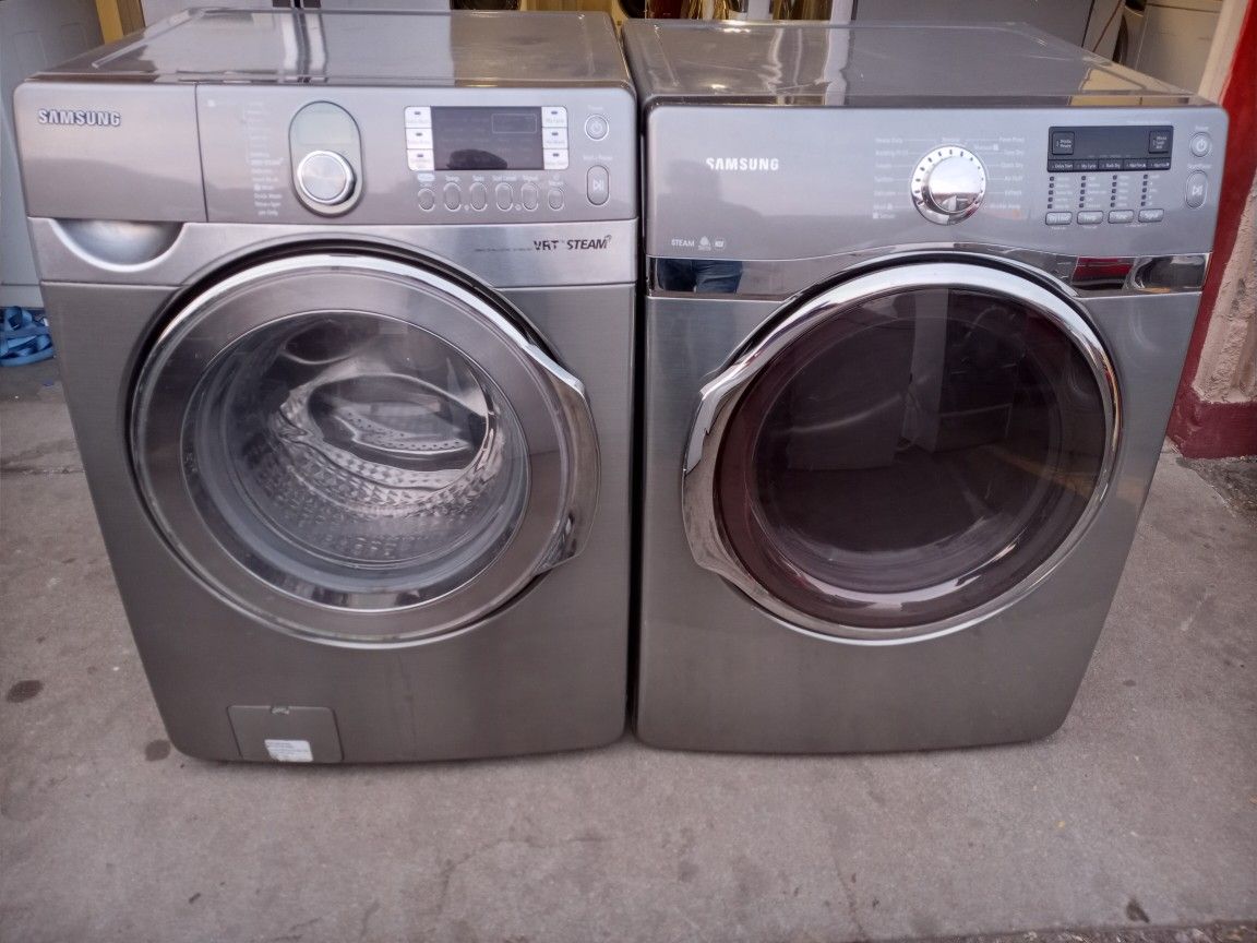**SAMSUNG VRT WASHER AND ELECTRIC DRYER NOT EXACTLY THE MATCHING SET BUT BOTH ARE IN GOOD WORKING CONDITION CAN DELIVER AND INSTALL