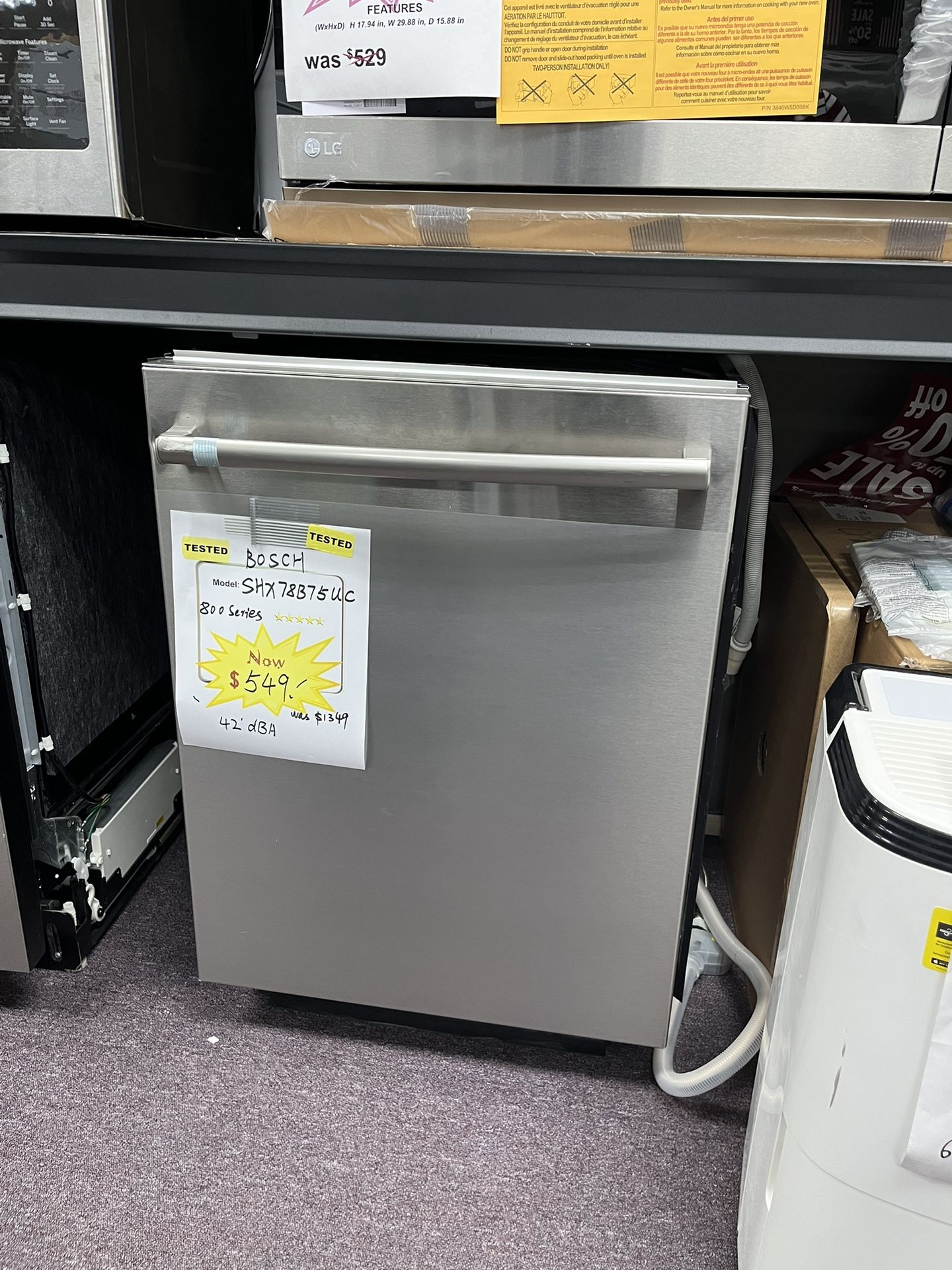 Dishwasher 24’ Standard Stainless Steel BOSCH 800 Series