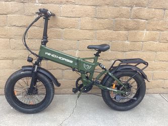 WINDHORSE E Bike for Adults, 48V 13AH Foldable Electric Bike with 750W Motor, 20MPH 50 Mile Range, 7-Gears, Dumping Power Outage, 20" Fat Tires