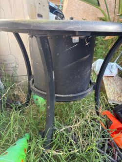 circle outdoor firepit table