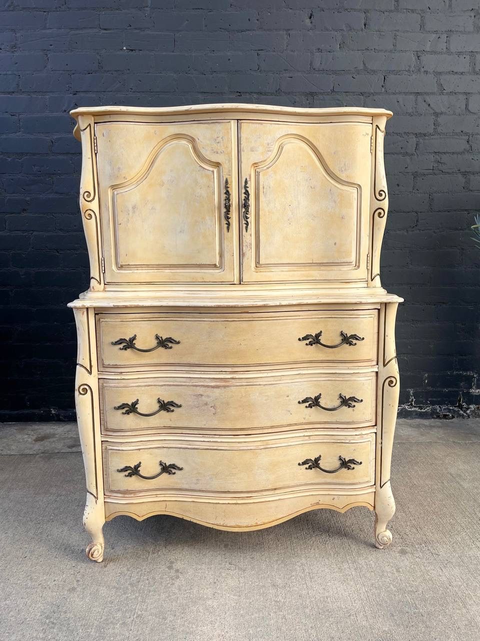 Vintage French Provincial Style Highboy Dresser, c.1960’s