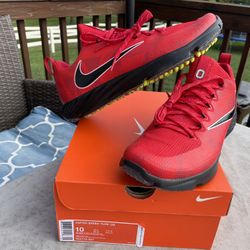 NEW MENS NIKE VAPOR SPEED TURF OHIO STATE BUCKEYES 2017 SIZE 10 SHOES 924776-601