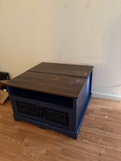 TV Stand with Cabinet and Open Shelf