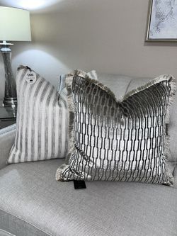 Black label shop pillows