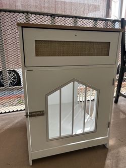 Wooden Dog Crate Furniture End Table