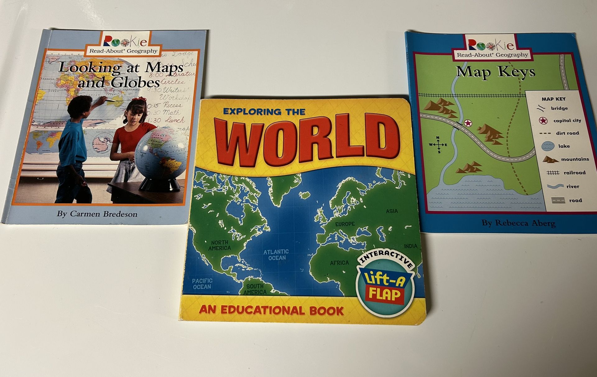 Children's nonfiction map books bundle of 3