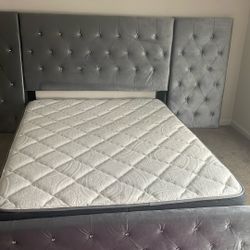 Queen Sized Bed Frame Two Side Panels Brand New Queen Size Mattress 