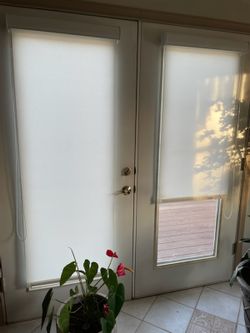 Set of deluxe fabric light filtering shades