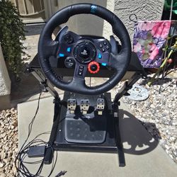 ( PS5 PS4 PC ) Logitech G29 Driving Force Wheel , Pedals and Stand