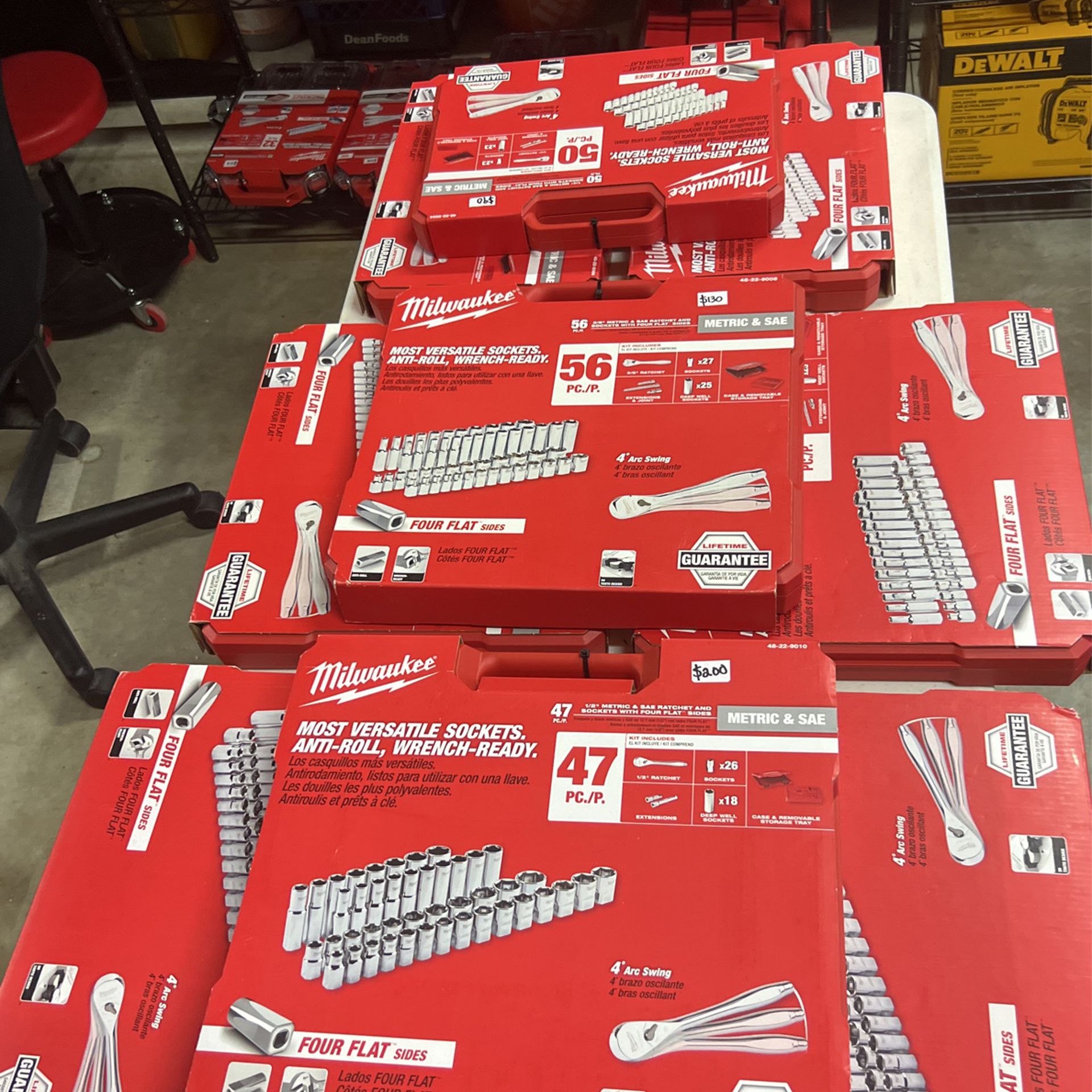 Milwaukee, impact Sets, Combination Wrench Sets And Standard Quarter Inch 3/8 And Half Inch Metric And Sae Ratchet And Socket Sets