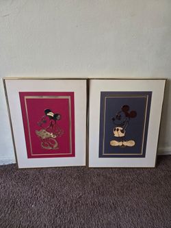 Mickey Minnie Mouse Disney Art Gold Picture Frames Art Limited