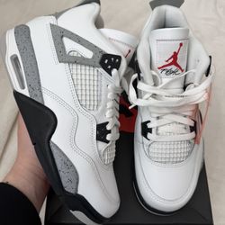 White Cement Jordan 4’s 