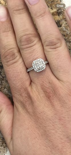 White Gold Diamond Ring 