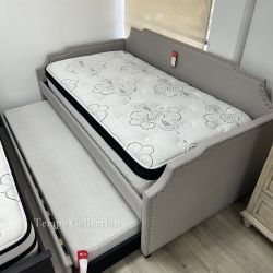 DAYBED, TRUNDLE BED FRAME, KIDS ROOM, TWIN/TWIN - [NEW]