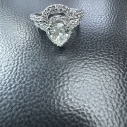 1.75 Carat Pear-Shaped Diamond Engagement Ring 