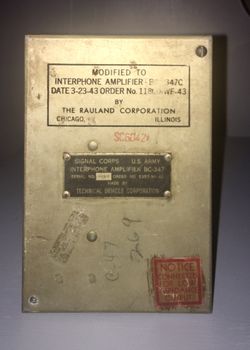 1943 US Army Signal Corps BC-347-A Interphone Amplifier
