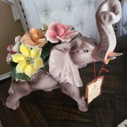 Capodimonte  Elephant  Statue