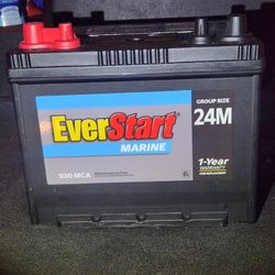 NEW EVERSTART 24M MARINE BATTERY