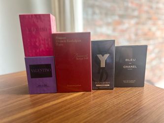 Various colognes and perfumes