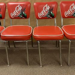 VINTAGE COCA-COLA DINER FOUR CHAIR SET